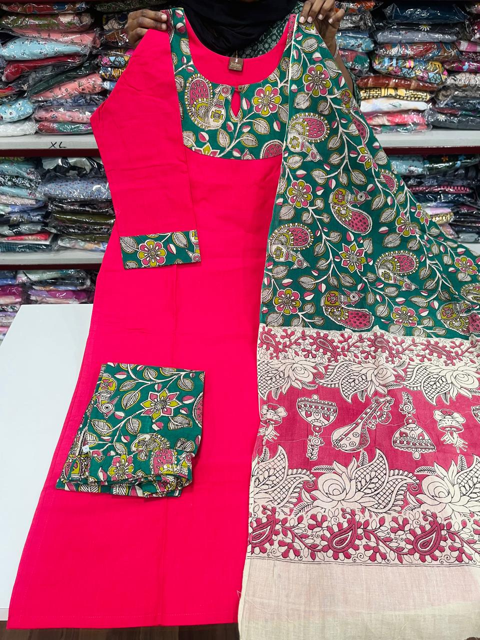 Kalamkari 3Pc Set-Peach