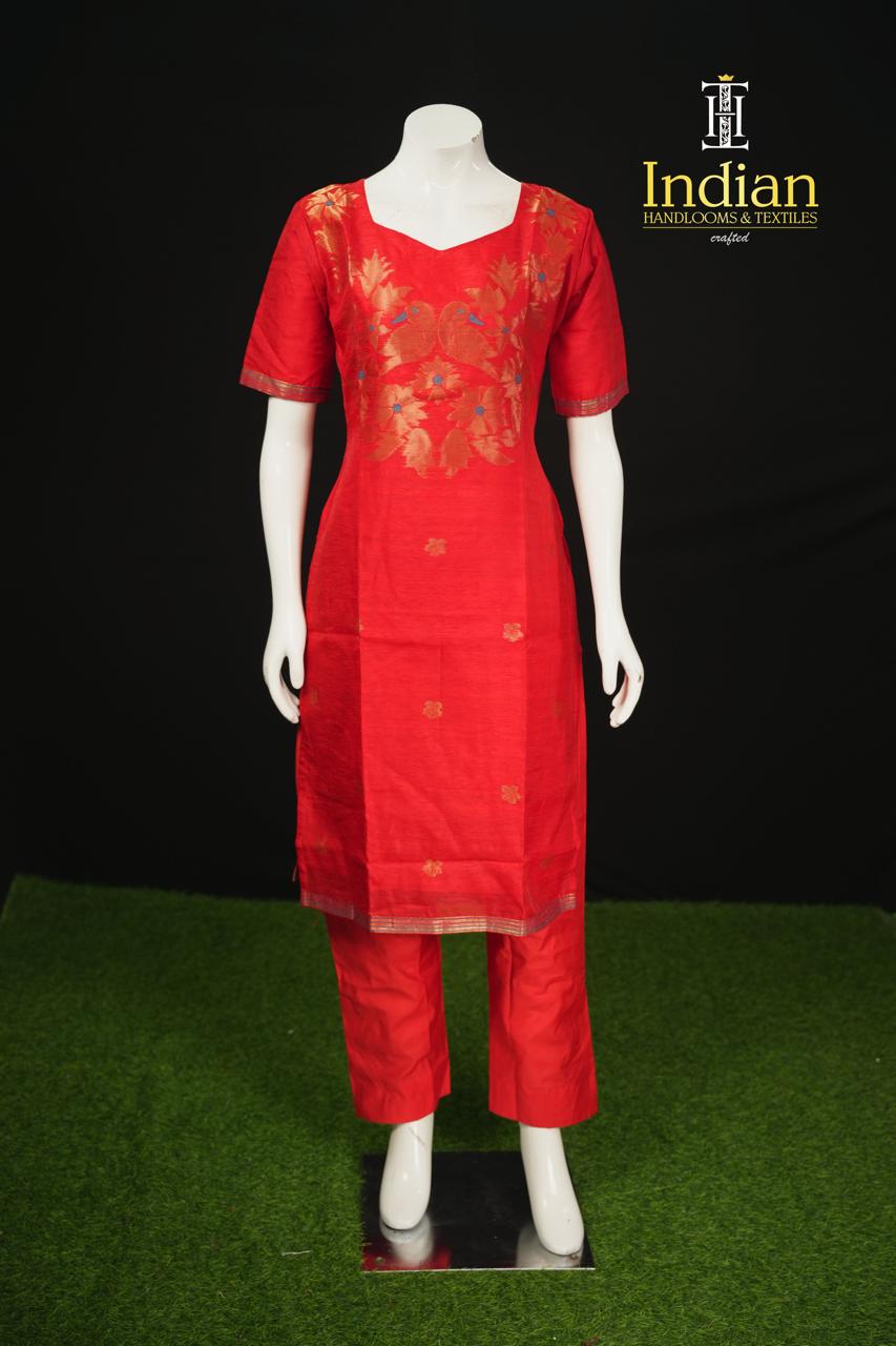New Designer Jamdhani Sets -Red 2