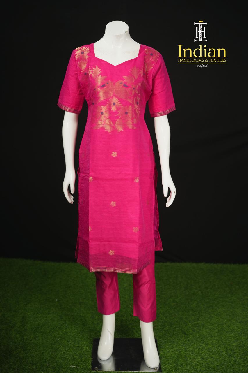 New Designer Jamdhani Sets -Pink 2