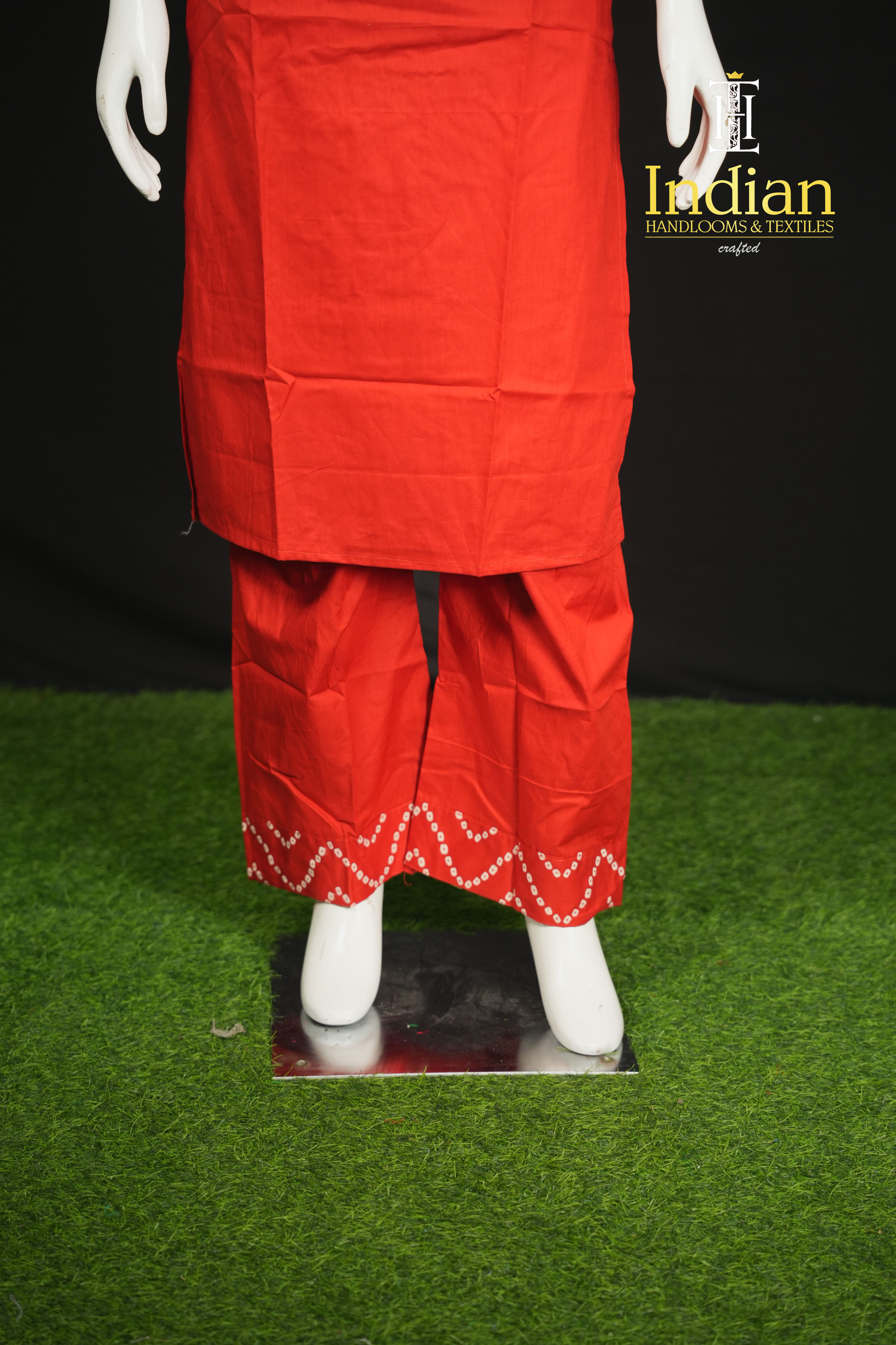 Soft Cotton 2Pcs Sets- Bandhini Orange