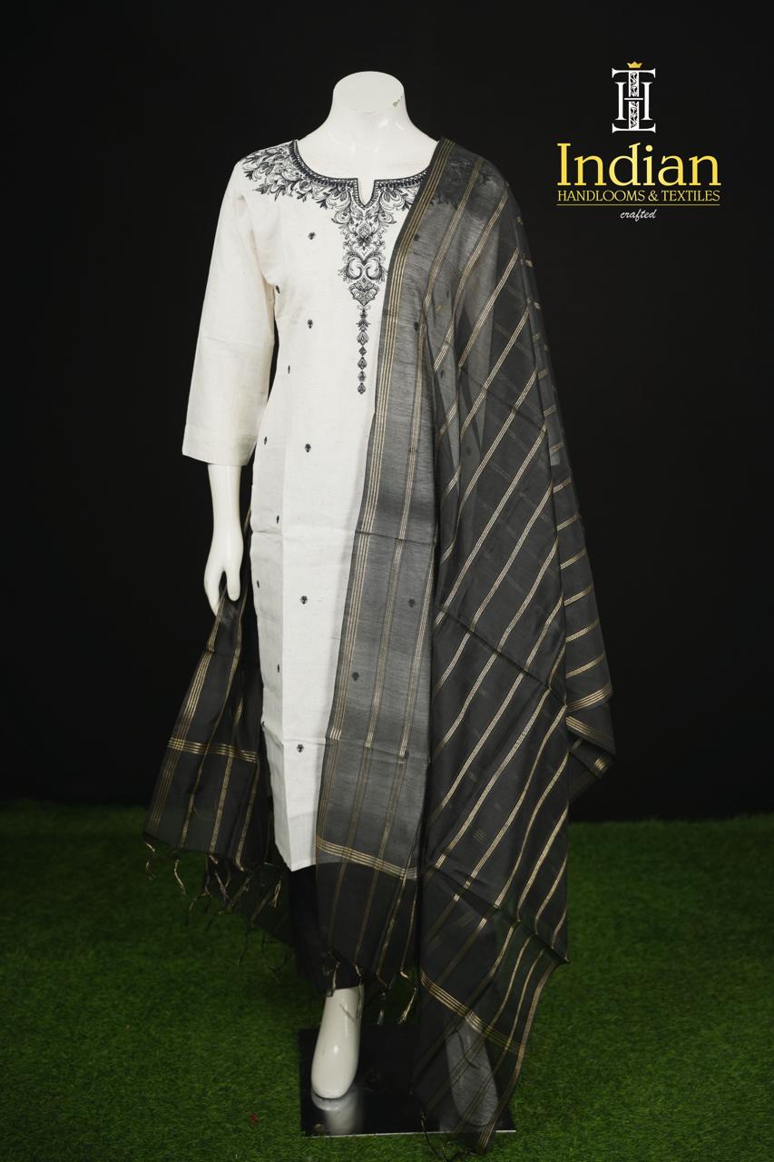 Khadi Cotton 3 Sets - Black Color