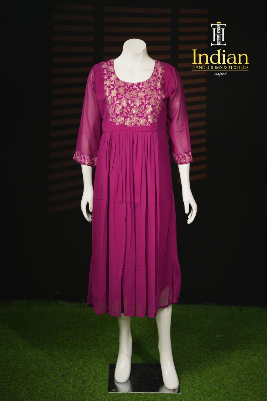 A Georgette Frocks - Dark Wine