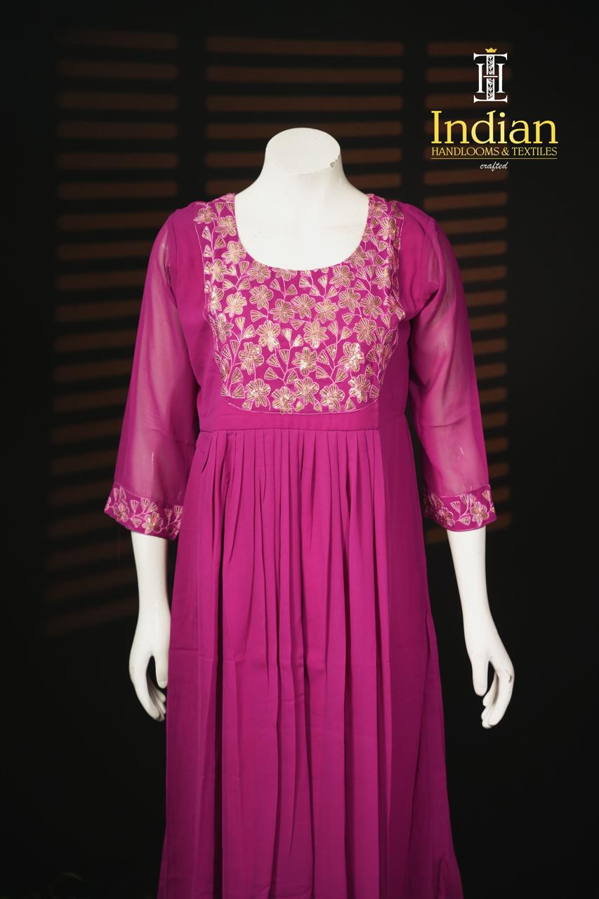 A Georgette Frocks - Dark Wine
