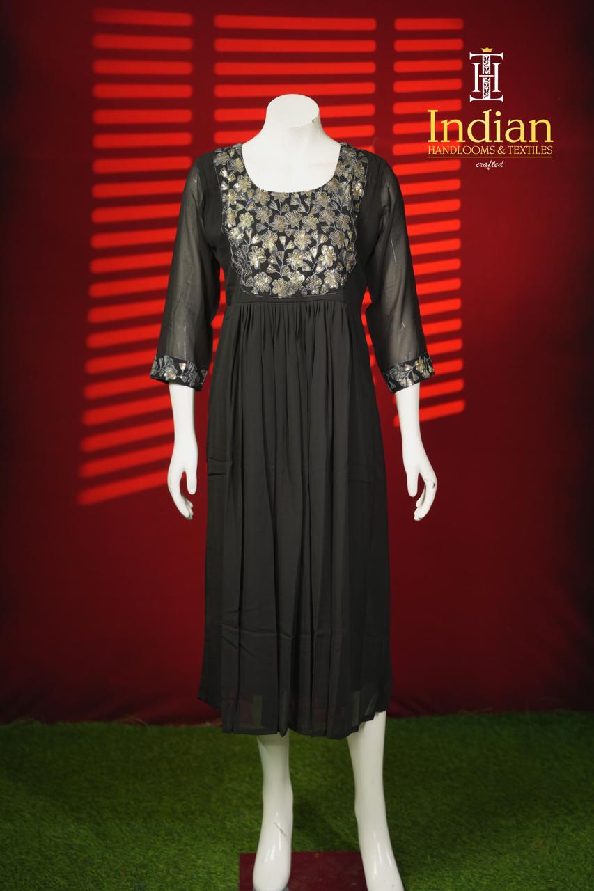 A Georgette Frocks - Black
