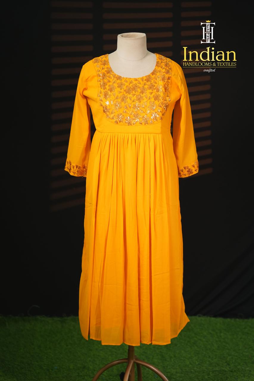 A Georgette Frocks -Yellow